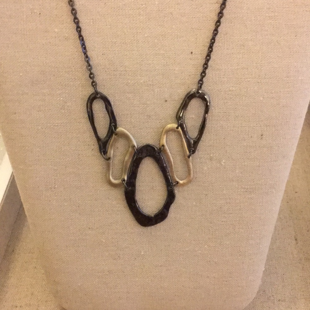 Black and gold necklace.
